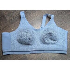 Cacique Wireless Lined Cotton UL  NW Scoop T-shirt Bra Size 42D (428D)